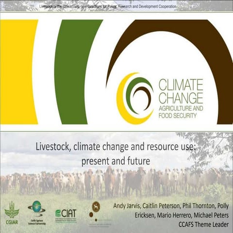 Livestock and resource use in the context of climate change