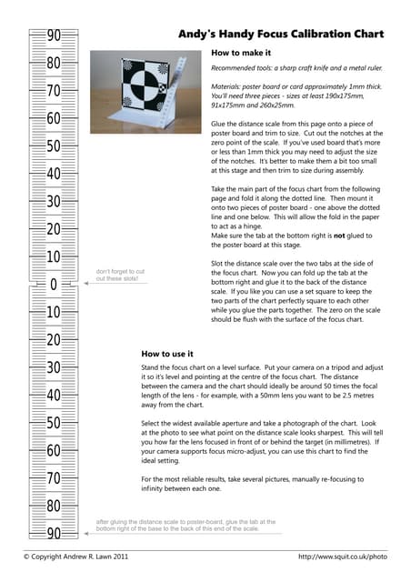 Andy S Handy Focus Calibration Chart