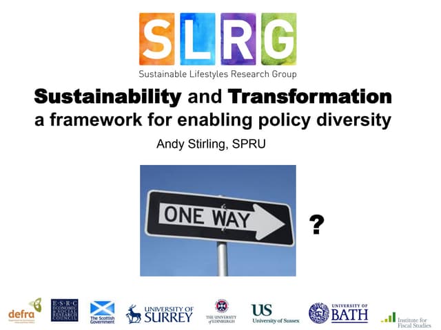 Andy Stirling - Sustainability and ...