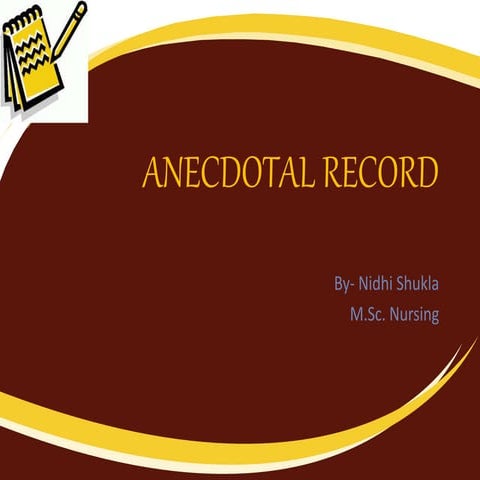 Anecdotal record