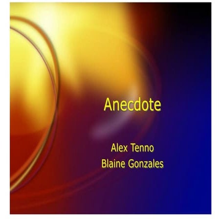 Anecdote Pdf