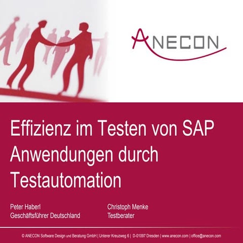 Effizienz im Testen von SAP Anwendungen durch Testautomation