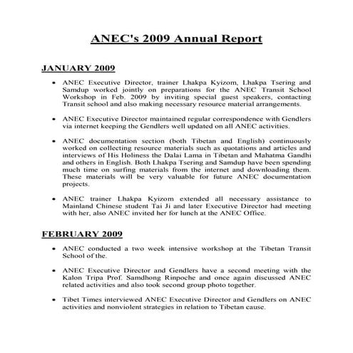 Anec's 2009 annual report | PDF