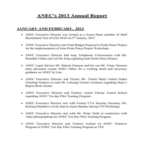 Anec's 2009 annual report | PDF