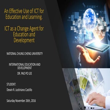 An effective use of ict for education and | PPT