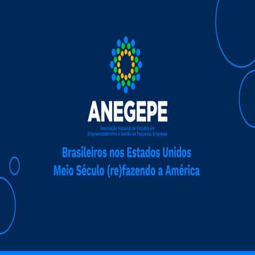Anegepe - Apresentação do Lvro Brasileiros nos Estados Unidos