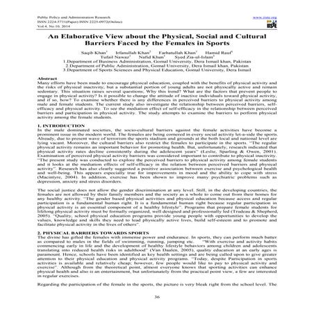 An elaborative view about the physical, social and cultural barriers faced by...