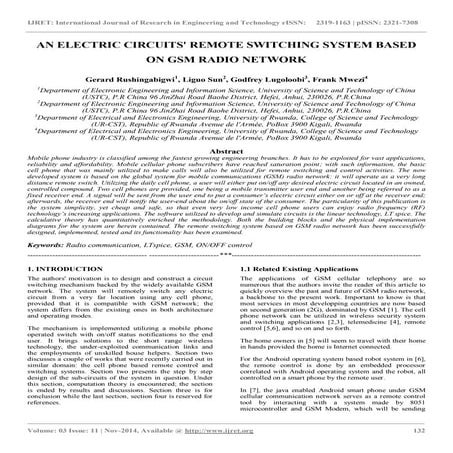 An electric circuits' remote switching system based on gsm radio network