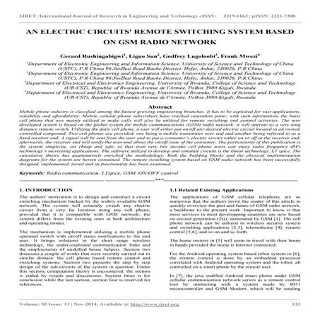 An electric circuits' remote switching system based on gsm radio network
