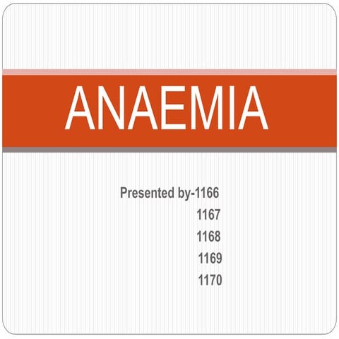Anemia classification clinical feature treatment
