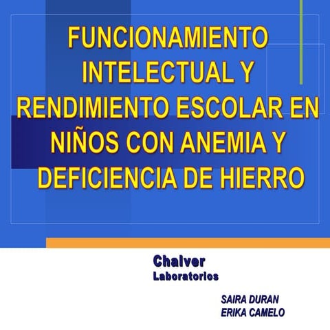 Anemia ferropenica niños