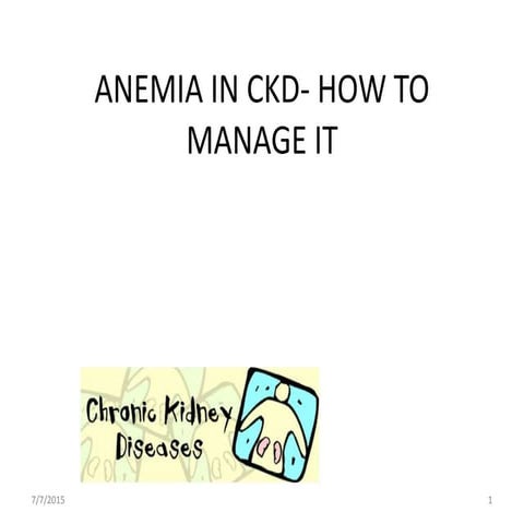 Anemia in ckd