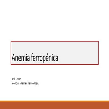 Anemia Ferropénica