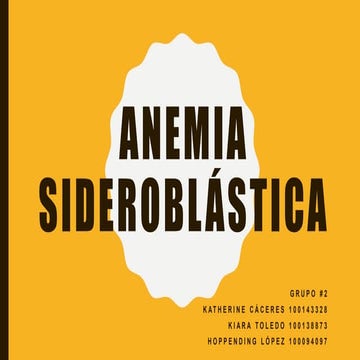Anemia sideroblastica