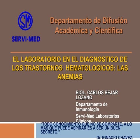 Anemias y laboratorio