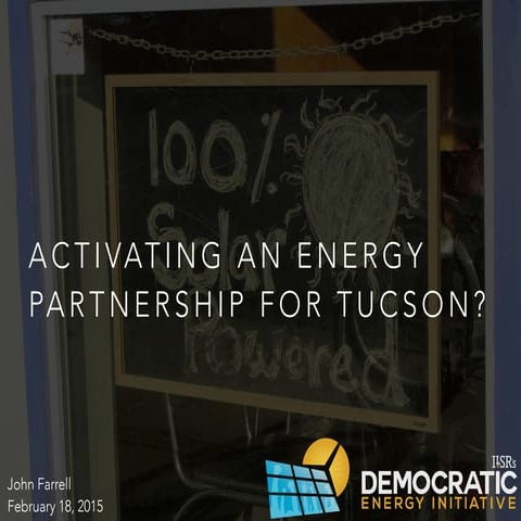 A City-Utility Energy Partnership for Tucson?