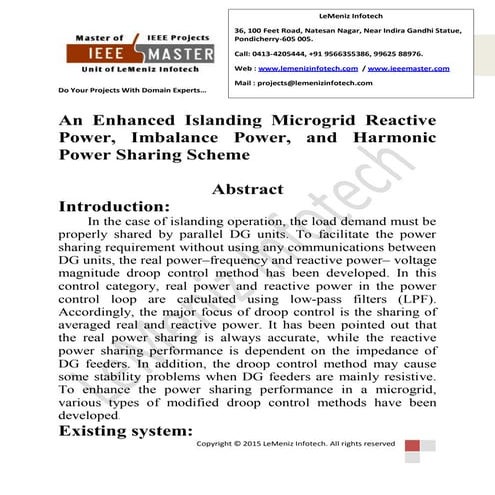 Droop control approach for power sharing in AC microgrid | PDF