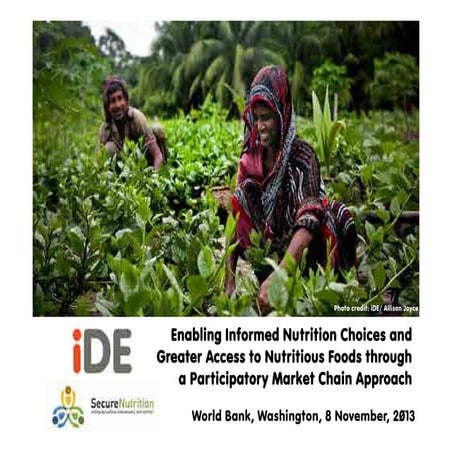 Informed Nutrition Choices and Improved Access to Nutritious Foods in Asia