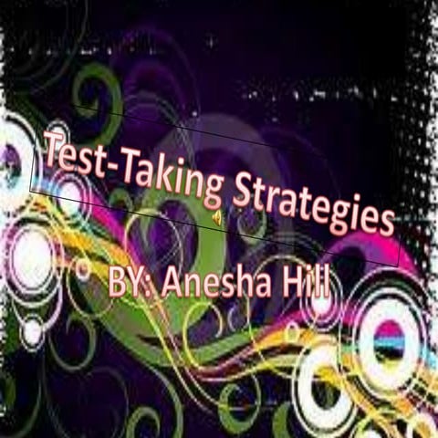 Anesha test taking[1]
