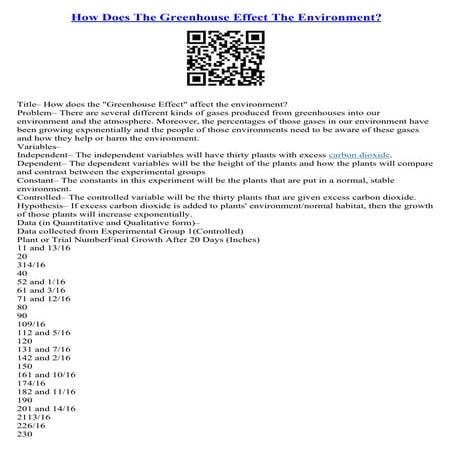 An Essay On Environment