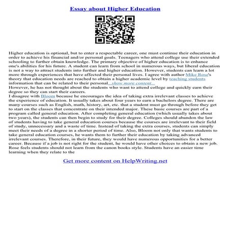 Essay On Importance Of Education | PDF