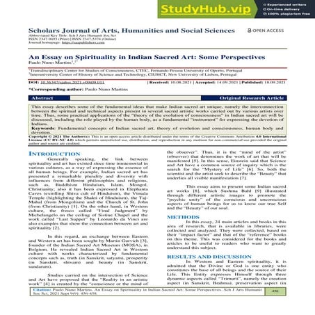 An Essay On Spirituality In Indian Sacred Art Some Perspectives | PDF