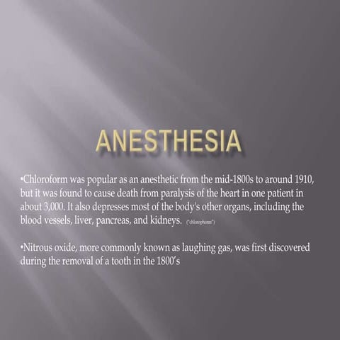 Anesthesia | PPTX