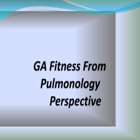 Anesthesia fitness from pulmonology perspective