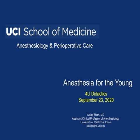Essentials of Pediatric Anesthesia