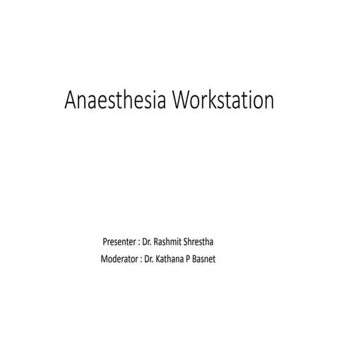Anesthesia workstation
