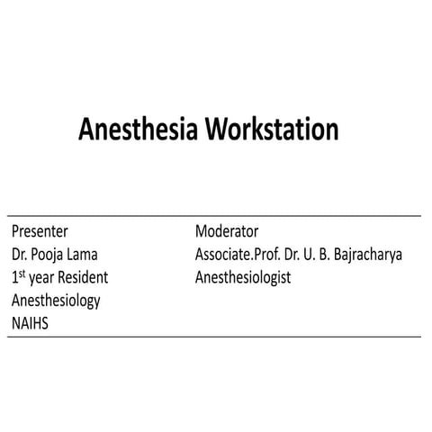 Anesthesia workstation