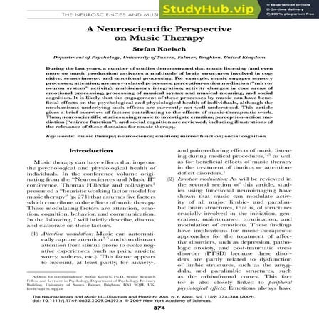 A Neuroscientific Perspective On Music Therapy | PDF
