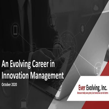 An Evolving Career in Innovation Management 