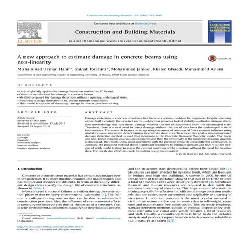 A new approach to estimate damage in concrete beams using non linearity ...