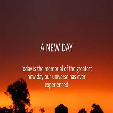 A new day – the absence of fear The Resurrection