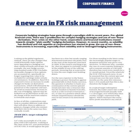 A new era in fx risk management