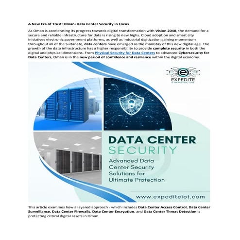 A New Era of Trust: Omani Data Center Security in Focus | PDF