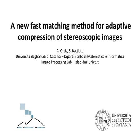 A new fast matching method for adaptive compression of stereoscopic images