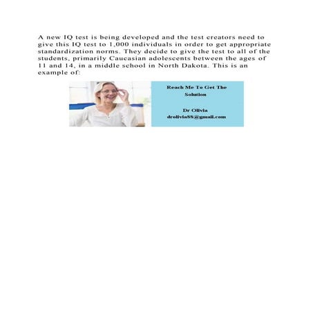 A new IQ test is being developed and the test creators need to give .docx