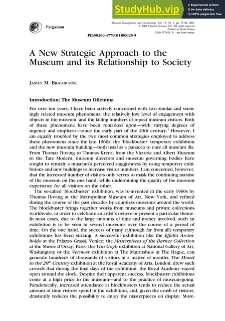 Visitors, Movement, and Circulation in Museums | PPTX | Museums ...