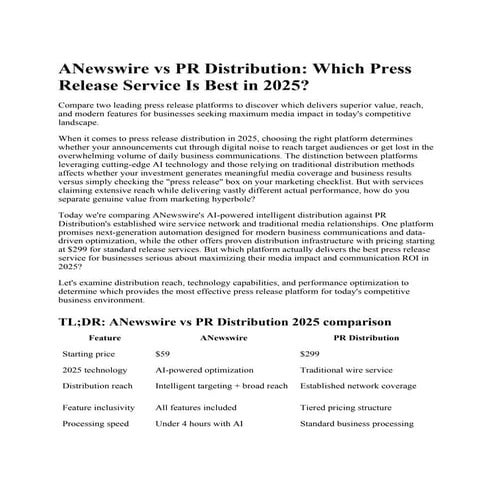 ANewswire vs PR Distribution_ Which Press Release Service Is Best in ...