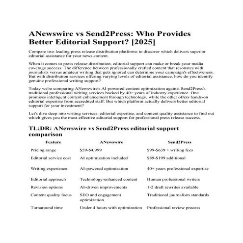 ANewswire vs Send2Press_ Who Provides Better Editorial Support | DOCX
