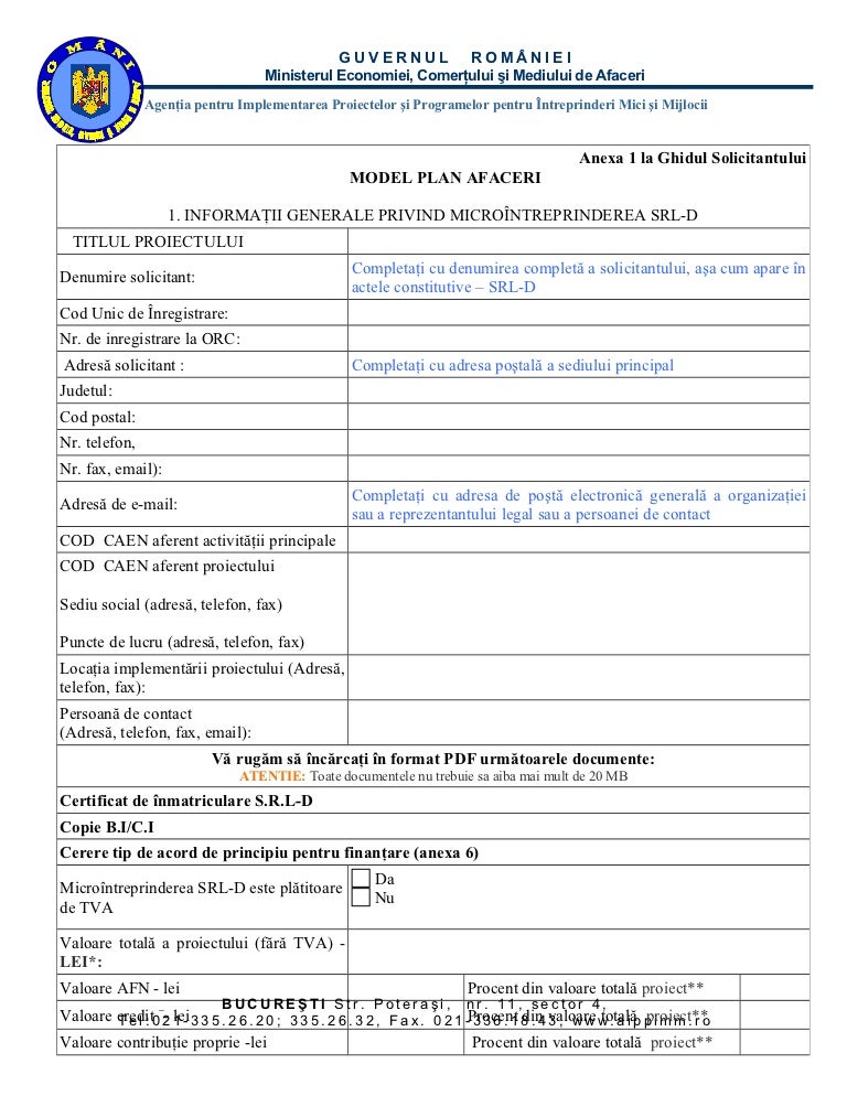 plan de afacere