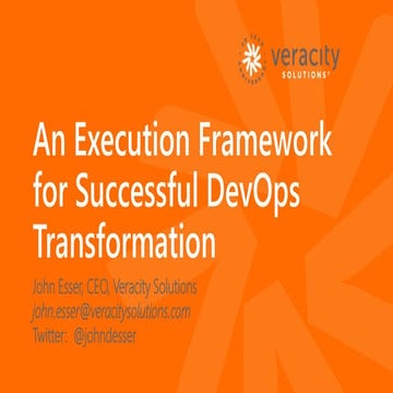 An execution framework for successful dev ops transformation | PPT