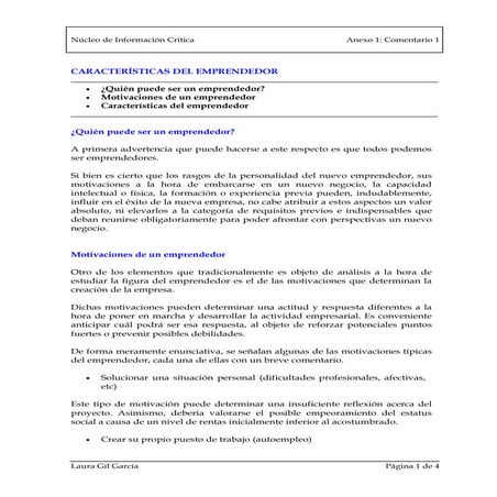 Caracteristicas del emprendedor