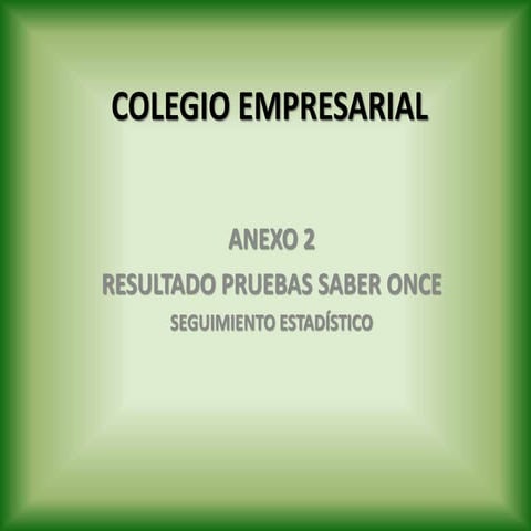 Resultados pruebas saber once