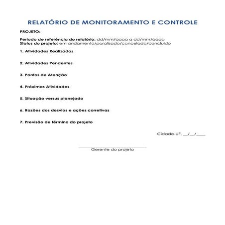 Anexo 2 relatorio de monitoramento | PDF