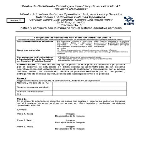 Anexo 20 practica5  administar en maquina virtual sistema operativo comercial