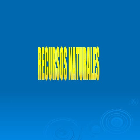Recursos Naturales