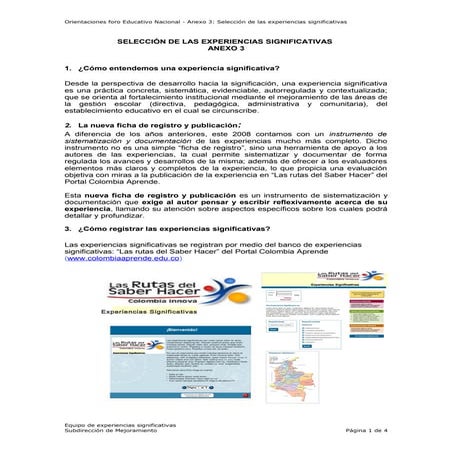 Anexo 3 criterios de evaluación experiencias significativas